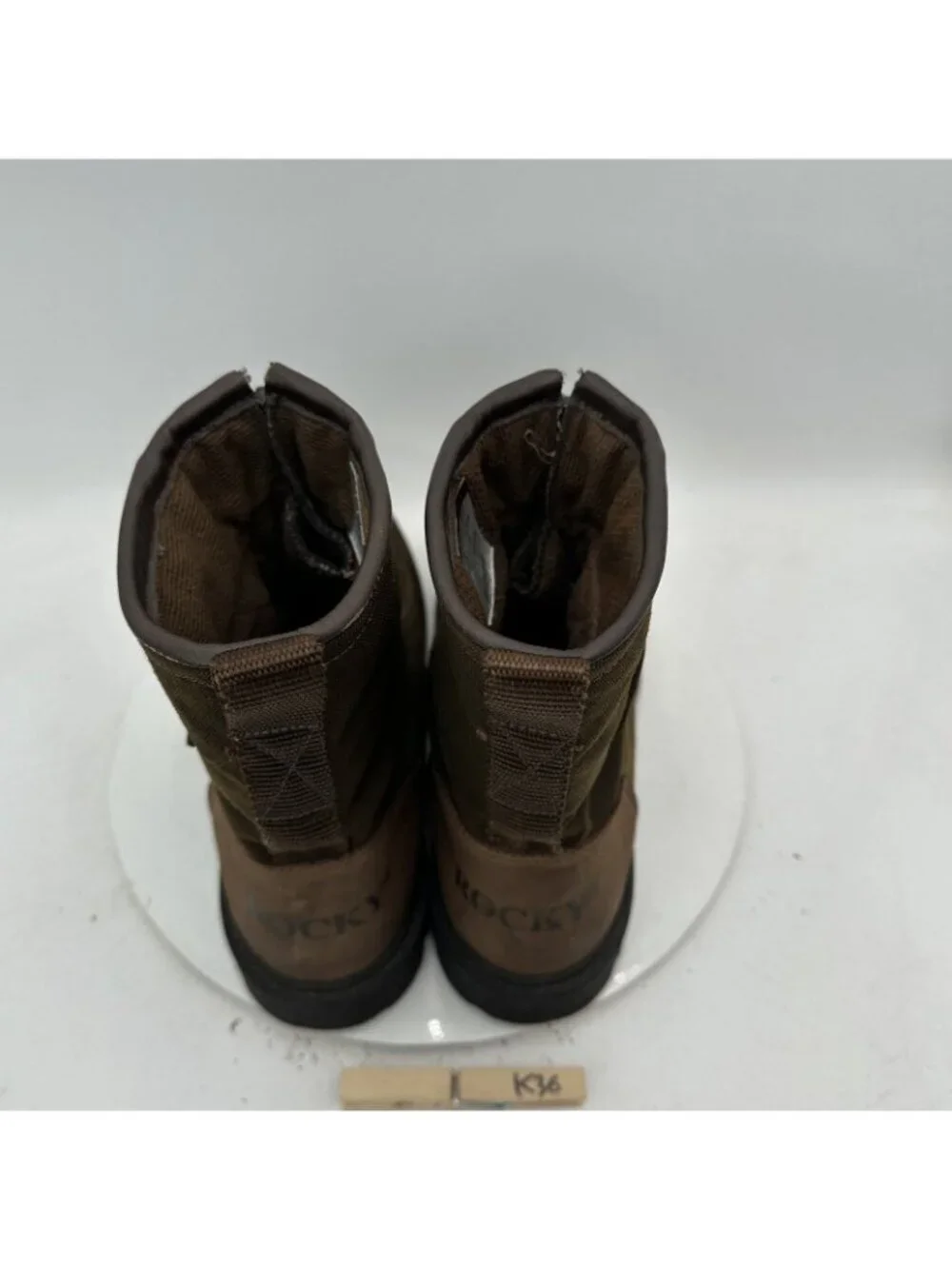 Rocky Big Mouth Gore Tex Men Size 9 EW 7856 Brown Leather Front Zip Logger Boot